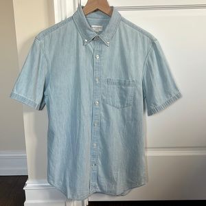 Club Monaco Short Sleeve Denim Shirt